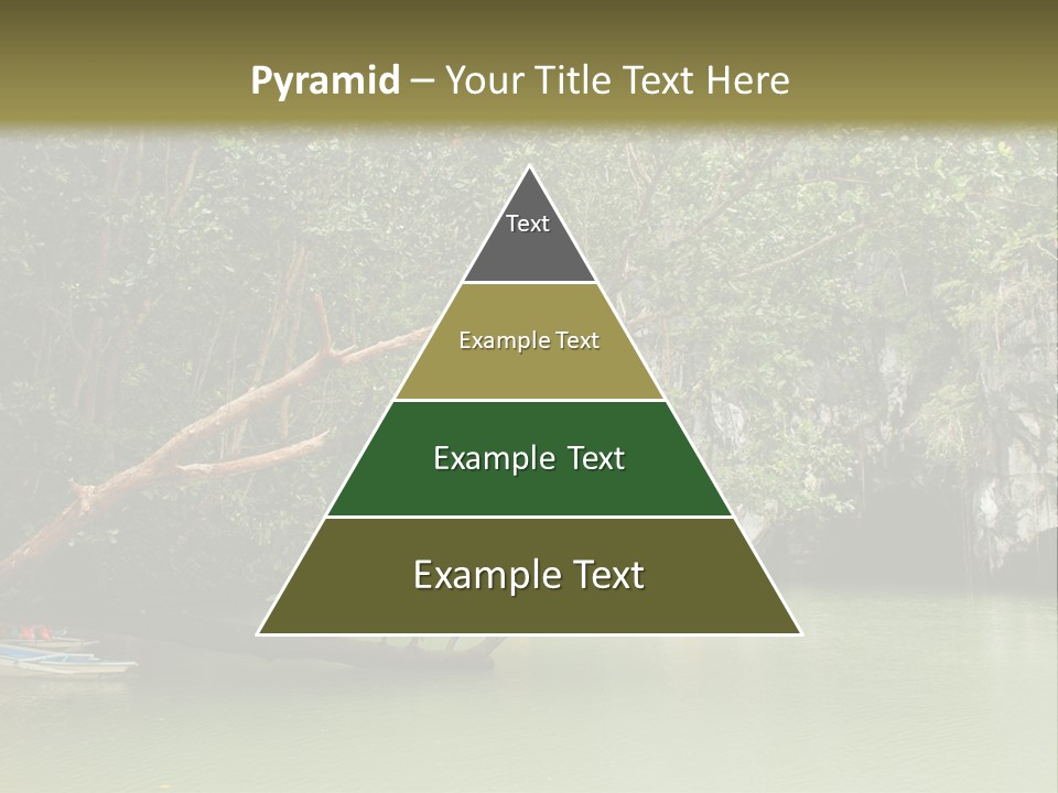 A Group Of Boats Floating On Top Of A River PowerPoint Template