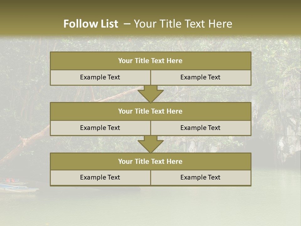 A Group Of Boats Floating On Top Of A River PowerPoint Template