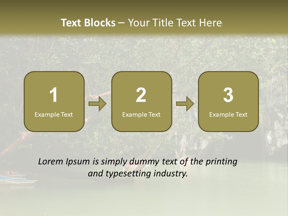 A Group Of Boats Floating On Top Of A River PowerPoint Template