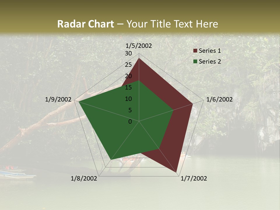 A Group Of Boats Floating On Top Of A River PowerPoint Template