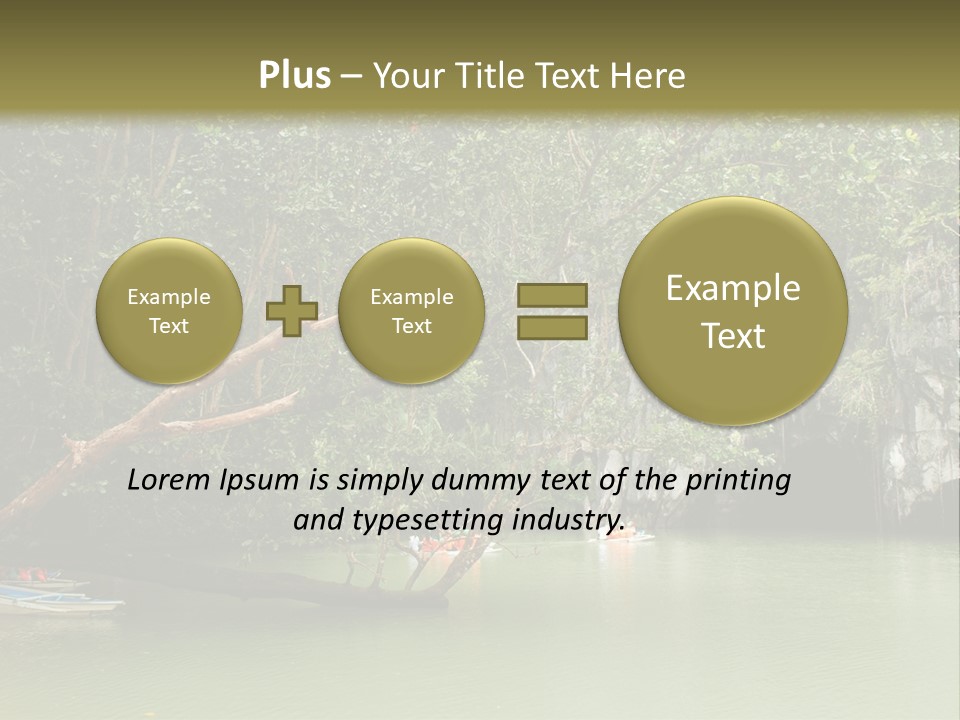 A Group Of Boats Floating On Top Of A River PowerPoint Template