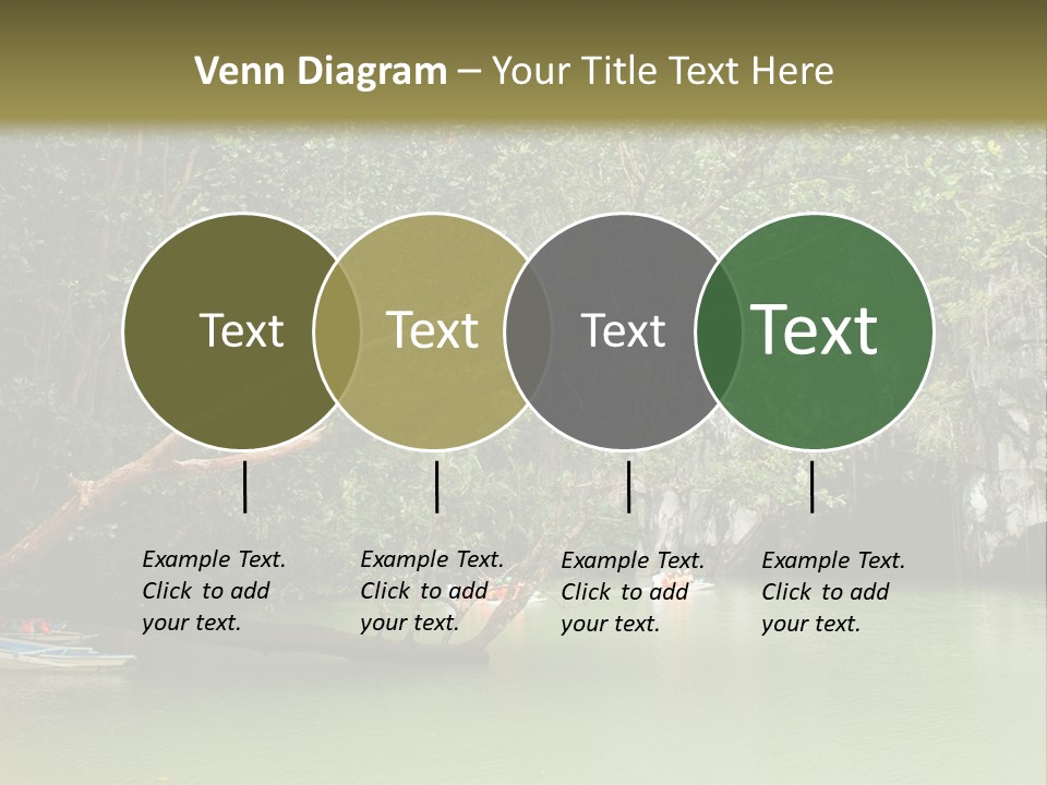 A Group Of Boats Floating On Top Of A River PowerPoint Template