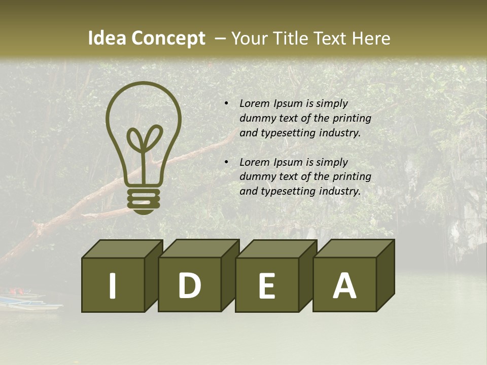 A Group Of Boats Floating On Top Of A River PowerPoint Template