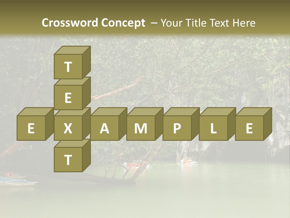 A Group Of Boats Floating On Top Of A River PowerPoint Template