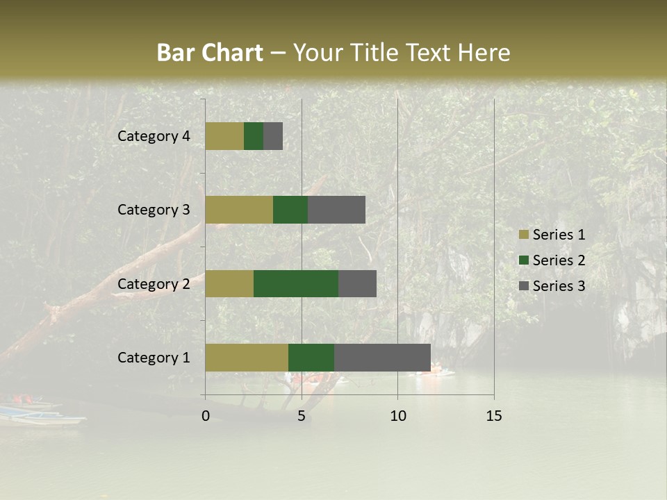 A Group Of Boats Floating On Top Of A River PowerPoint Template