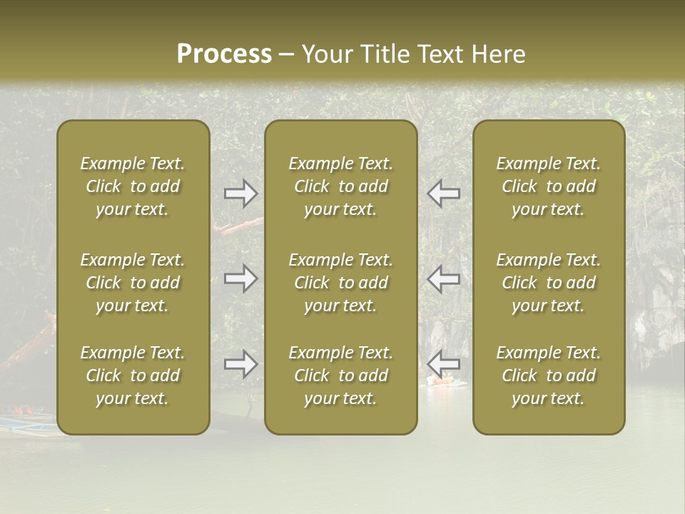 A Group Of Boats Floating On Top Of A River PowerPoint Template