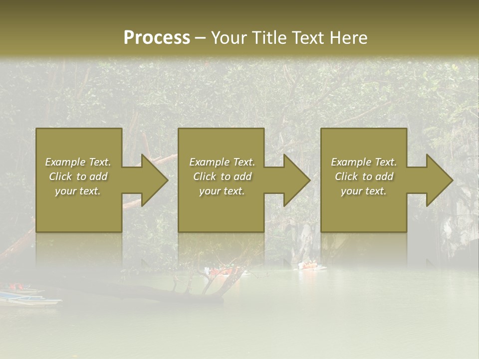 A Group Of Boats Floating On Top Of A River PowerPoint Template