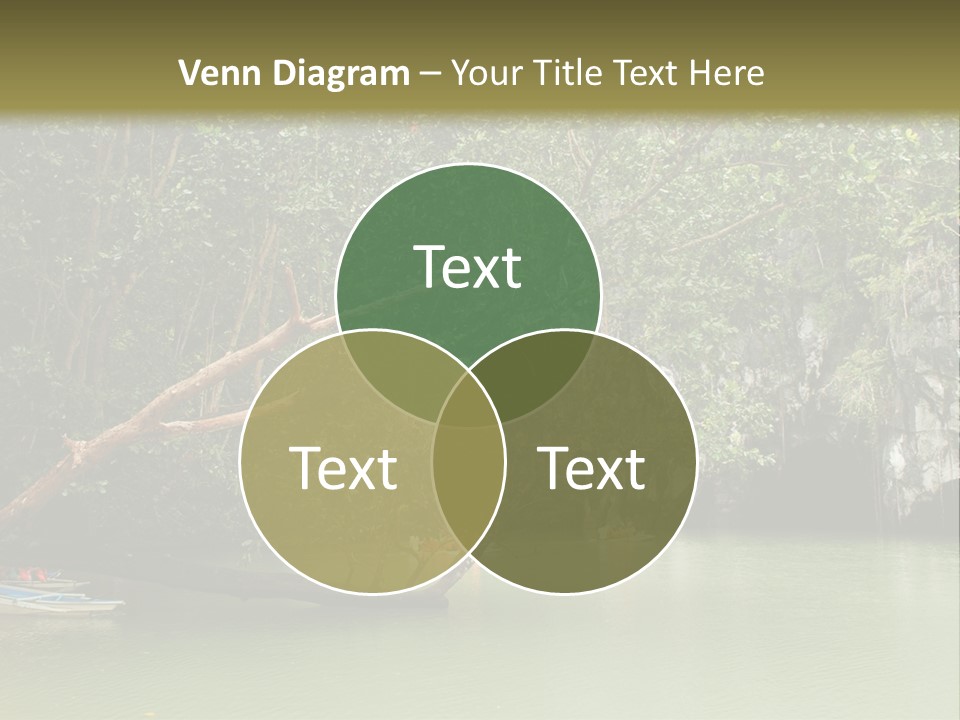 A Group Of Boats Floating On Top Of A River PowerPoint Template