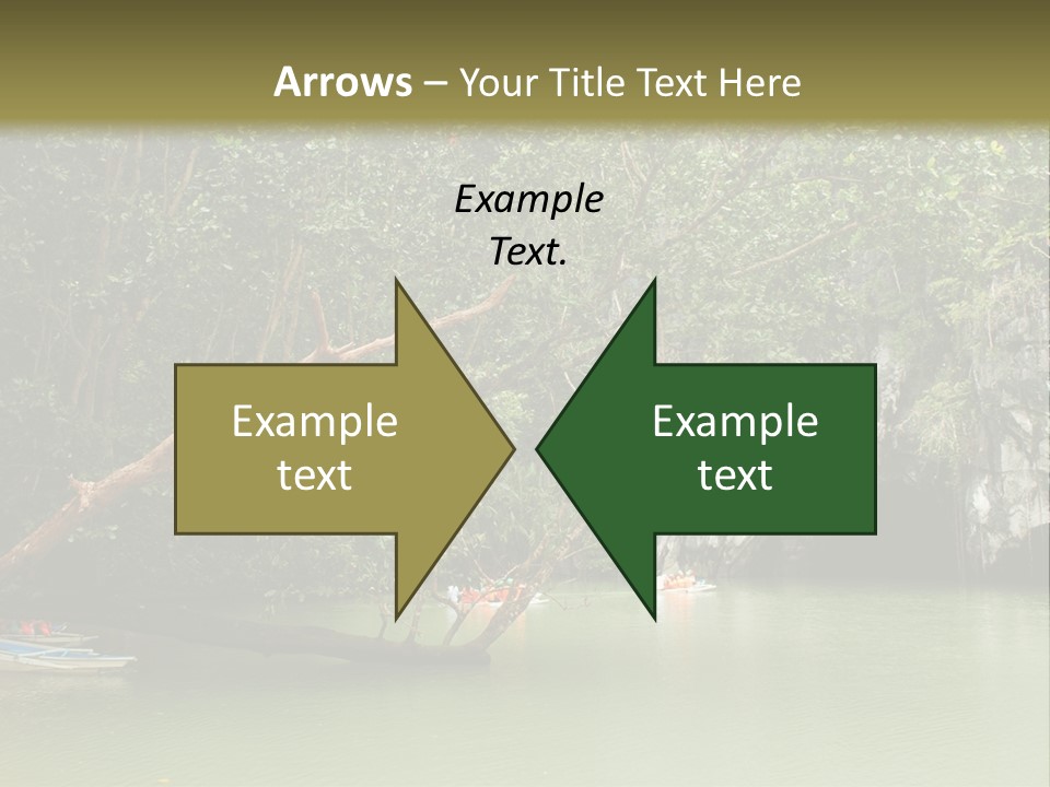 A Group Of Boats Floating On Top Of A River PowerPoint Template