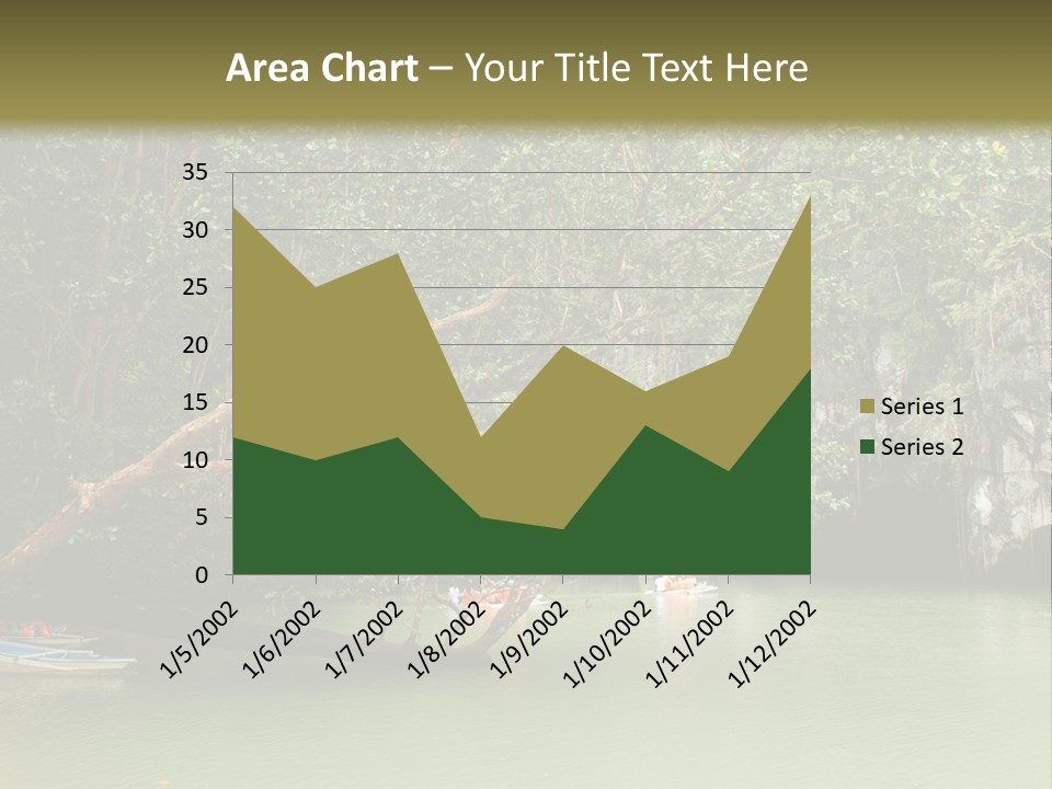 A Group Of Boats Floating On Top Of A River PowerPoint Template