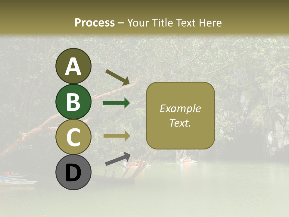 A Group Of Boats Floating On Top Of A River PowerPoint Template