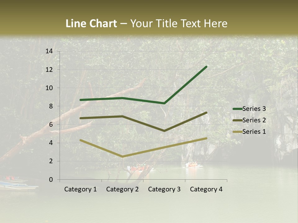 A Group Of Boats Floating On Top Of A River PowerPoint Template