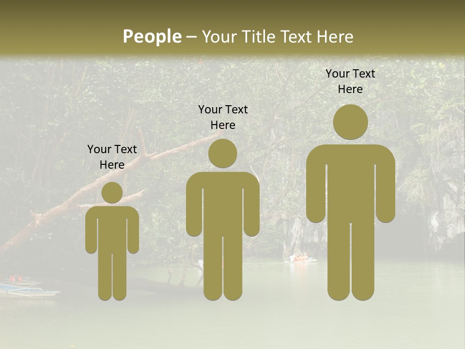 A Group Of Boats Floating On Top Of A River PowerPoint Template