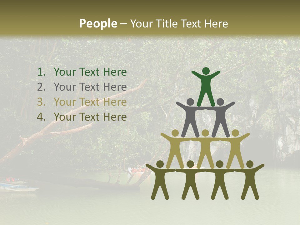 A Group Of Boats Floating On Top Of A River PowerPoint Template