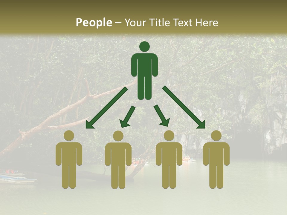 A Group Of Boats Floating On Top Of A River PowerPoint Template