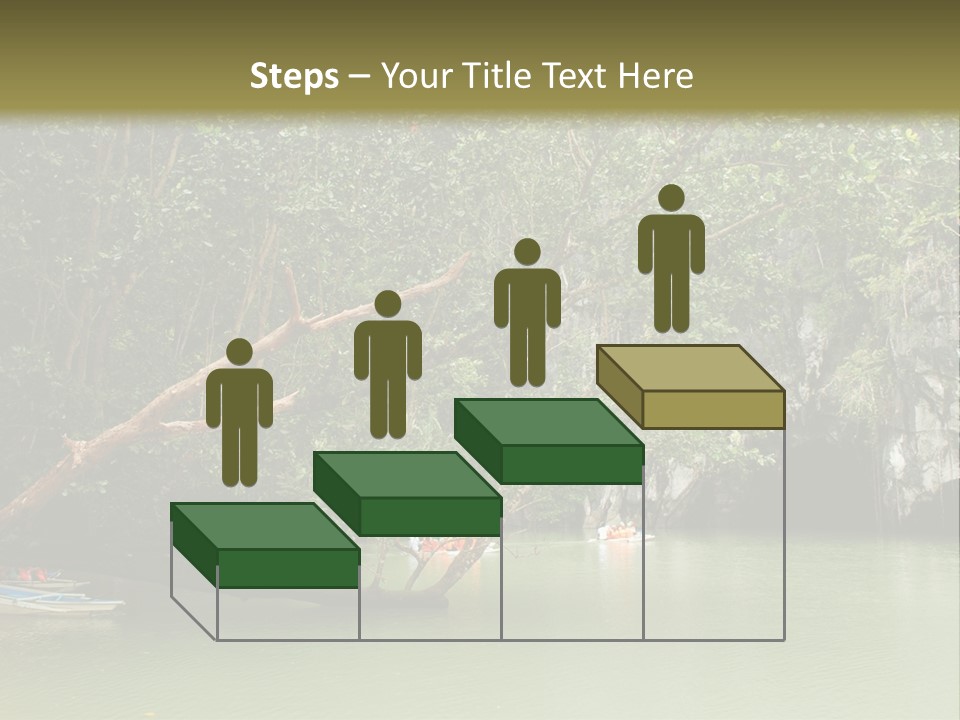 A Group Of Boats Floating On Top Of A River PowerPoint Template