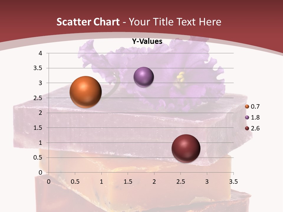 Three Soap Bars With A Purple Flower On Top Of Them PowerPoint Template