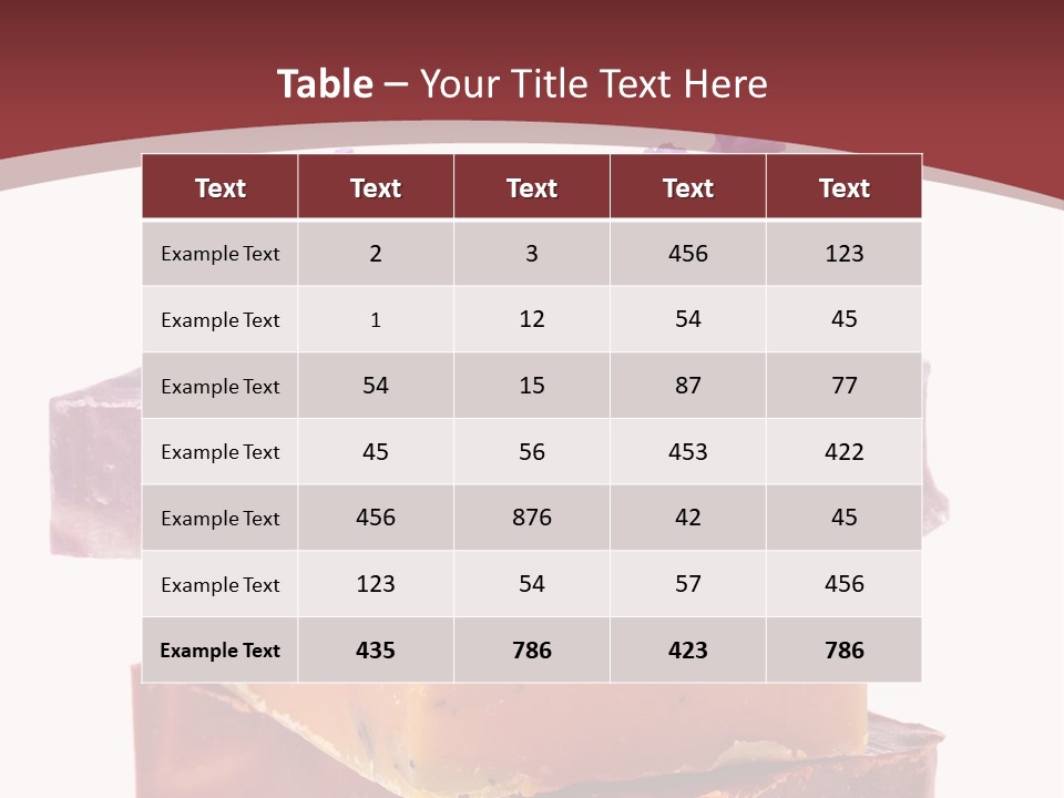 Three Soap Bars With A Purple Flower On Top Of Them PowerPoint Template