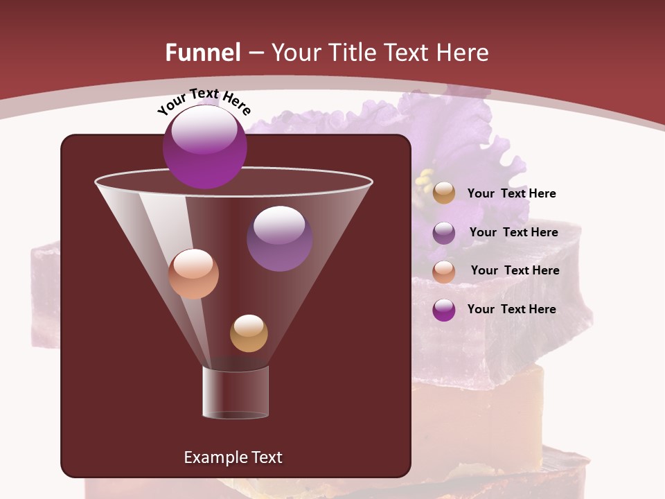 Three Soap Bars With A Purple Flower On Top Of Them PowerPoint Template