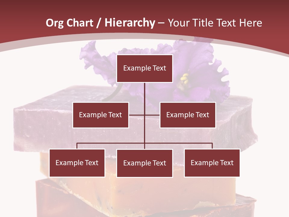 Three Soap Bars With A Purple Flower On Top Of Them PowerPoint Template