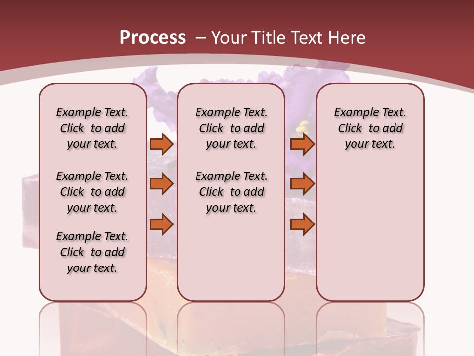 Three Soap Bars With A Purple Flower On Top Of Them PowerPoint Template