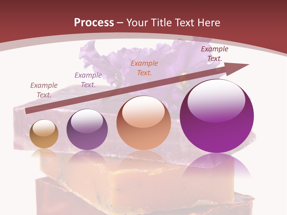 Three Soap Bars With A Purple Flower On Top Of Them PowerPoint Template