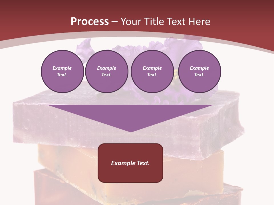 Three Soap Bars With A Purple Flower On Top Of Them PowerPoint Template