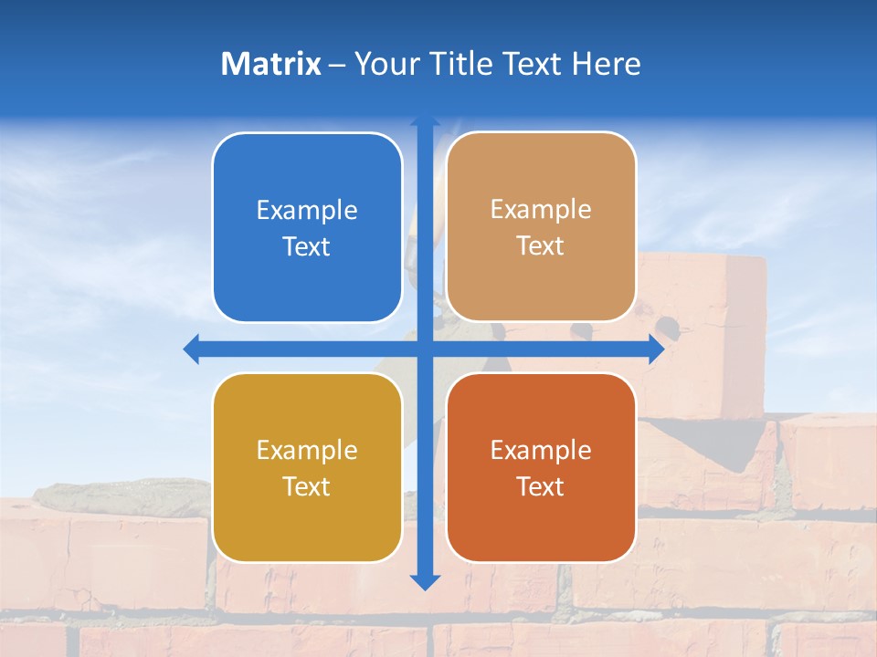 A Brick Wall With A Shovel On Top Of It PowerPoint Template