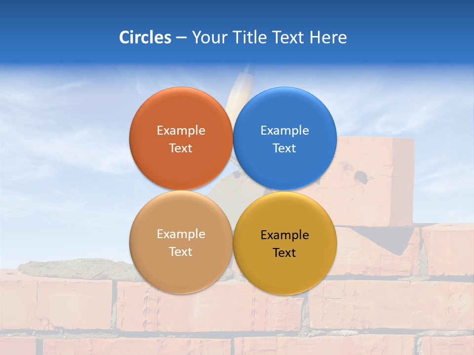 A Brick Wall With A Shovel On Top Of It PowerPoint Template