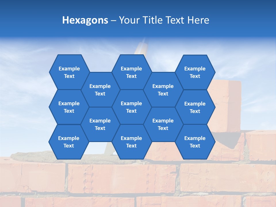 A Brick Wall With A Shovel On Top Of It PowerPoint Template