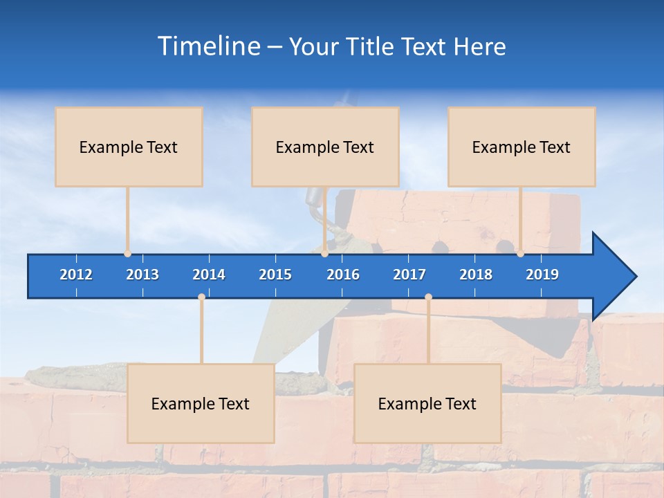 A Brick Wall With A Shovel On Top Of It PowerPoint Template