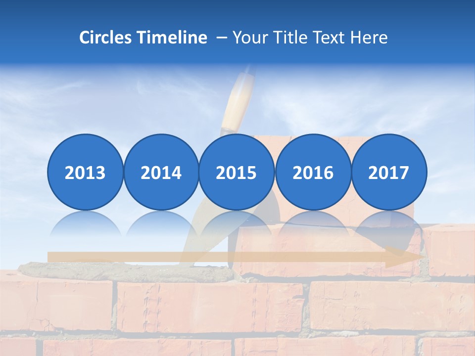 A Brick Wall With A Shovel On Top Of It PowerPoint Template