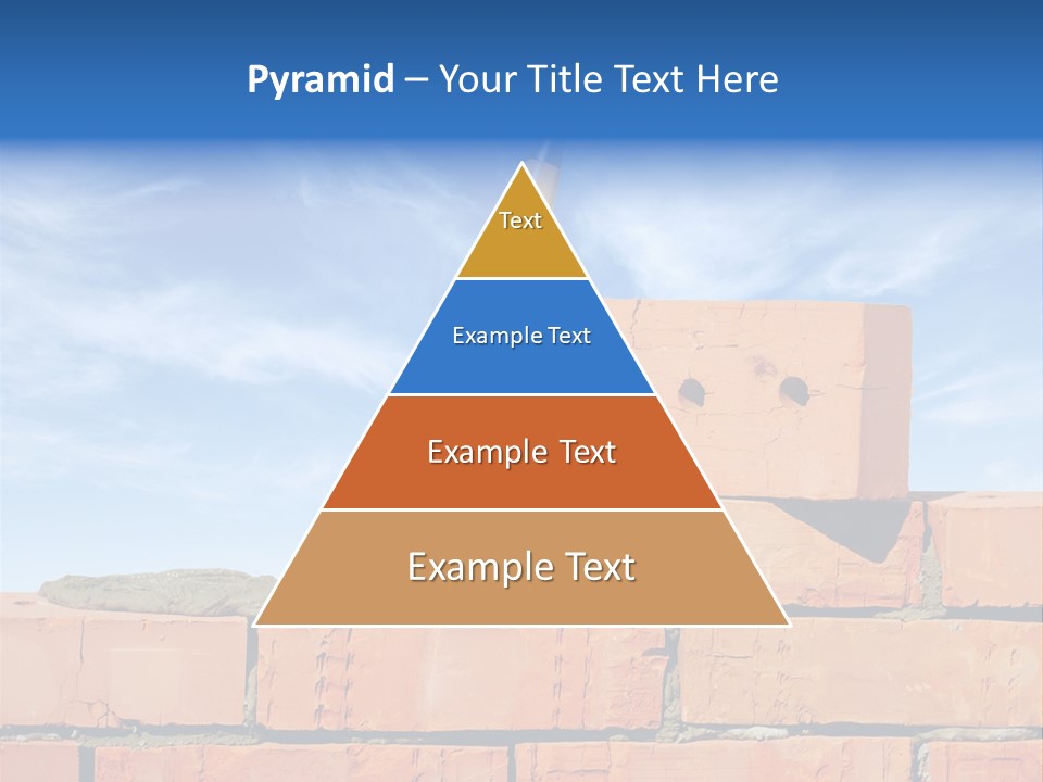 A Brick Wall With A Shovel On Top Of It PowerPoint Template