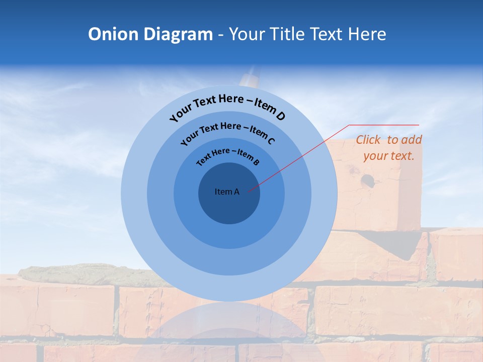 A Brick Wall With A Shovel On Top Of It PowerPoint Template