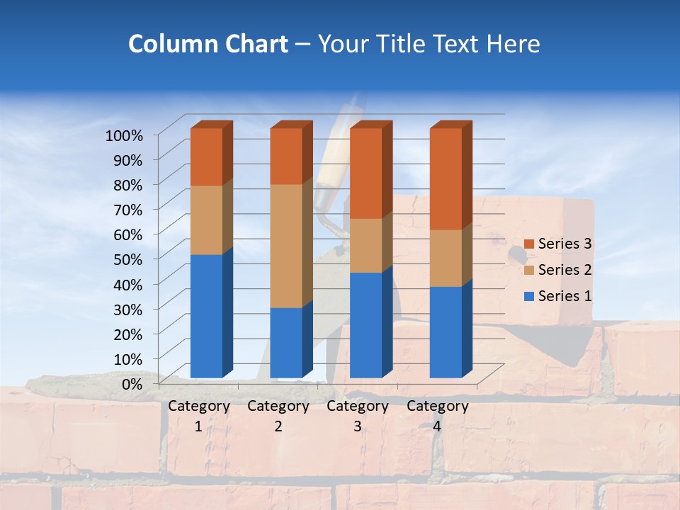 A Brick Wall With A Shovel On Top Of It PowerPoint Template