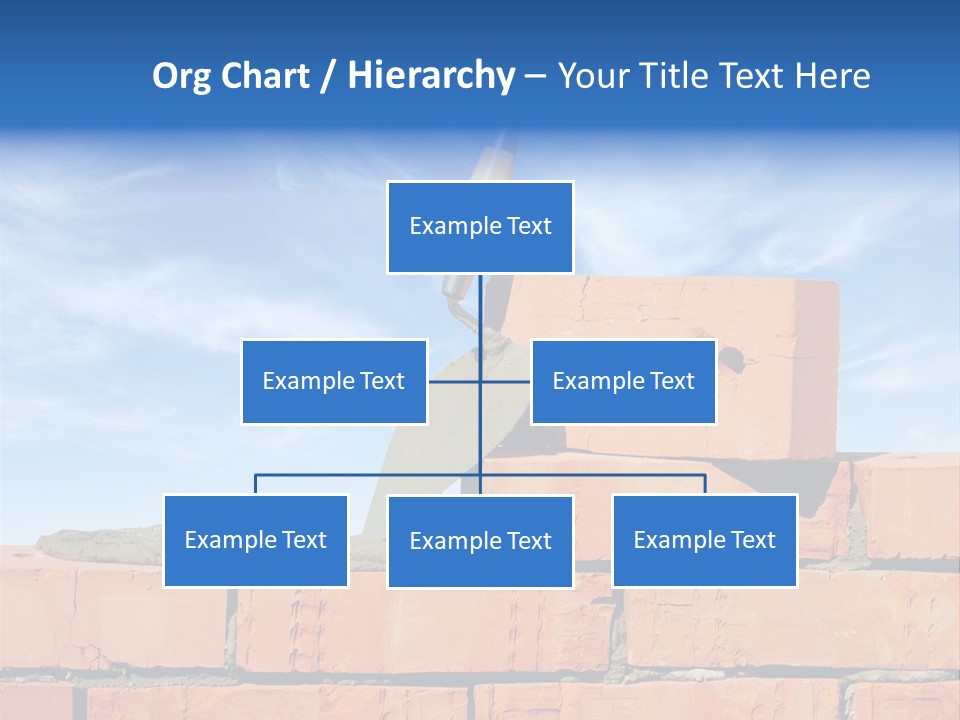 A Brick Wall With A Shovel On Top Of It PowerPoint Template