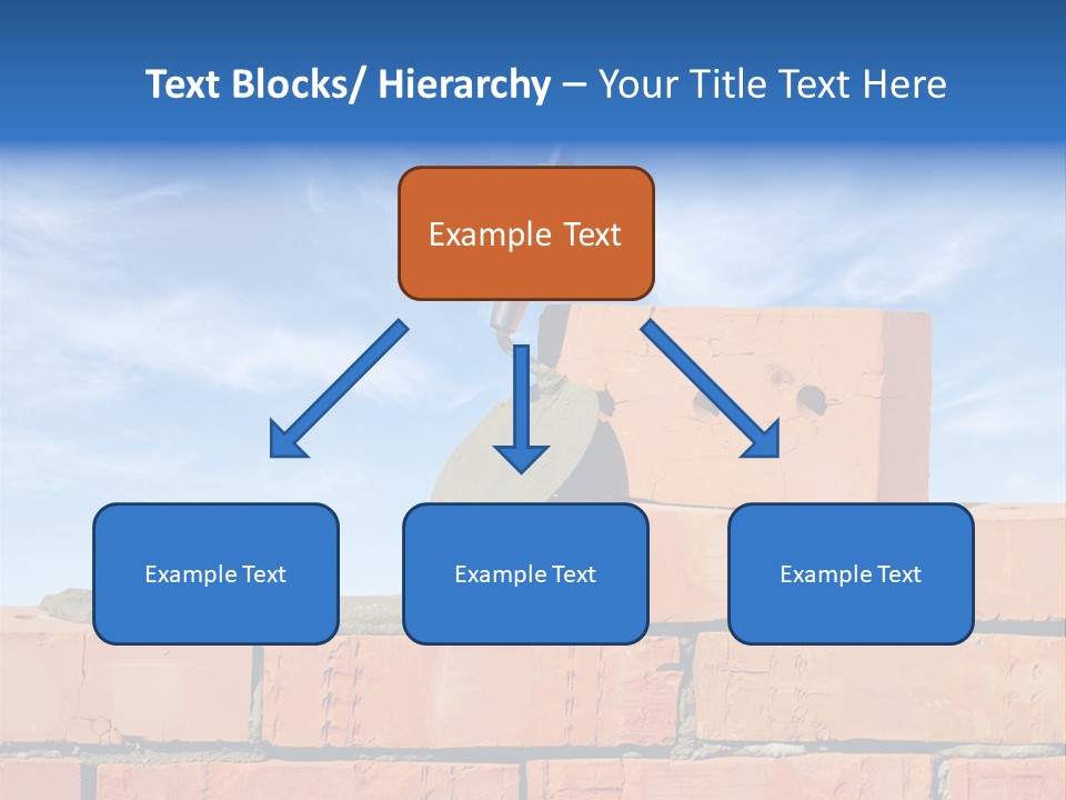 A Brick Wall With A Shovel On Top Of It PowerPoint Template