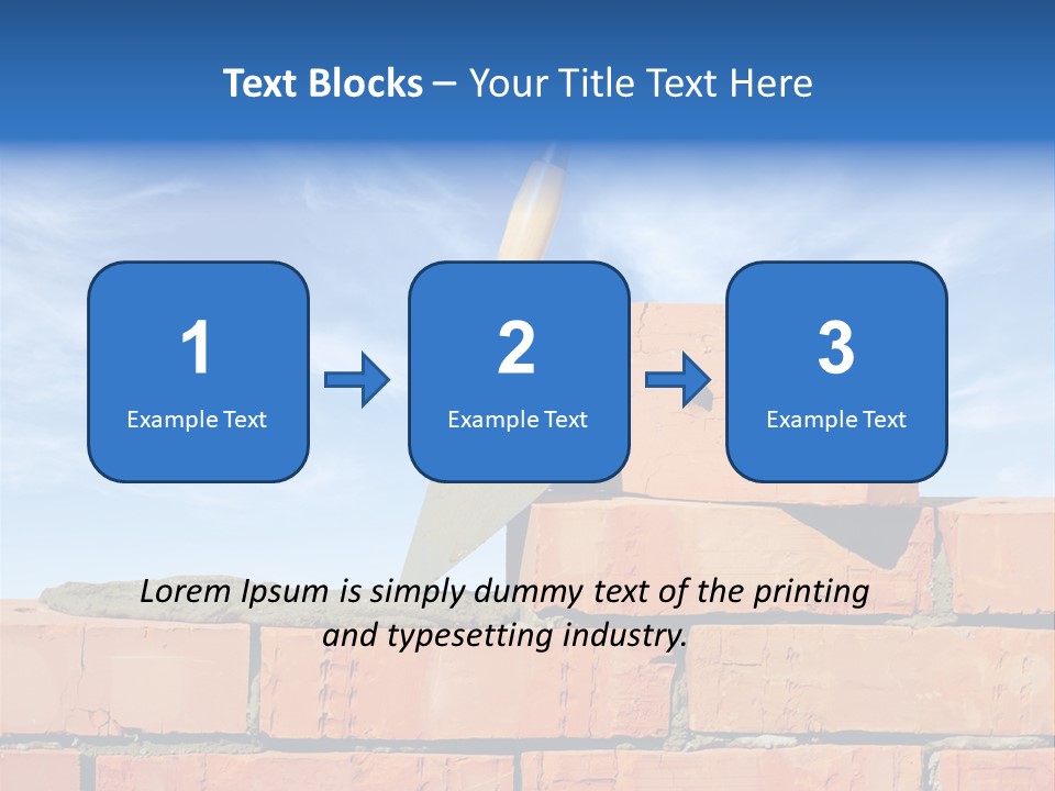A Brick Wall With A Shovel On Top Of It PowerPoint Template