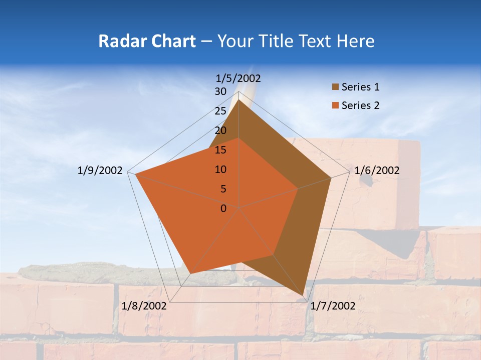 A Brick Wall With A Shovel On Top Of It PowerPoint Template