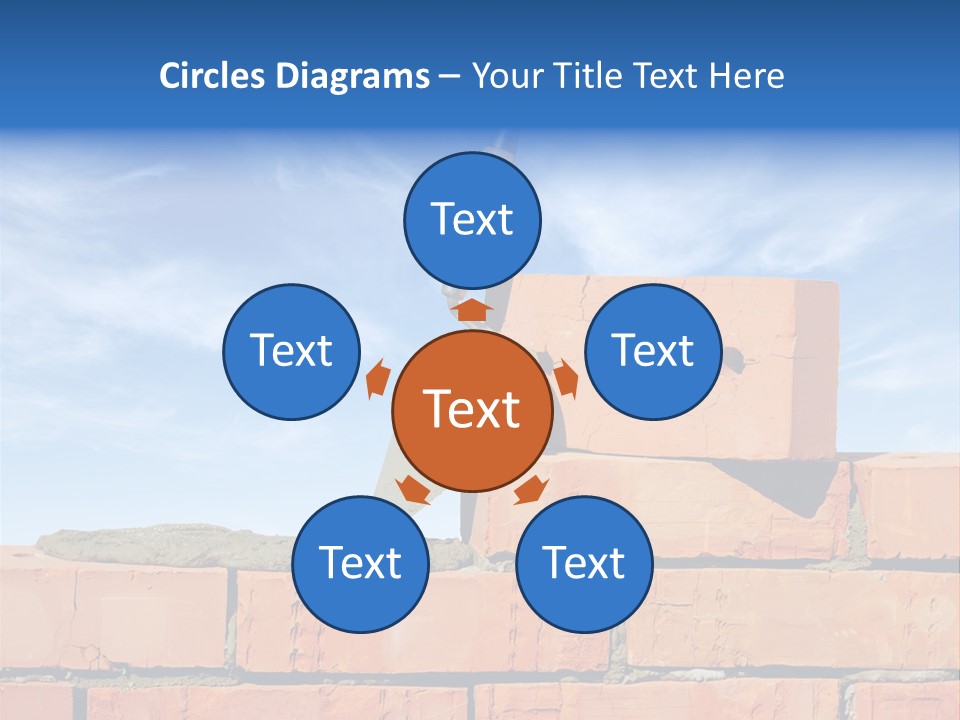 A Brick Wall With A Shovel On Top Of It PowerPoint Template