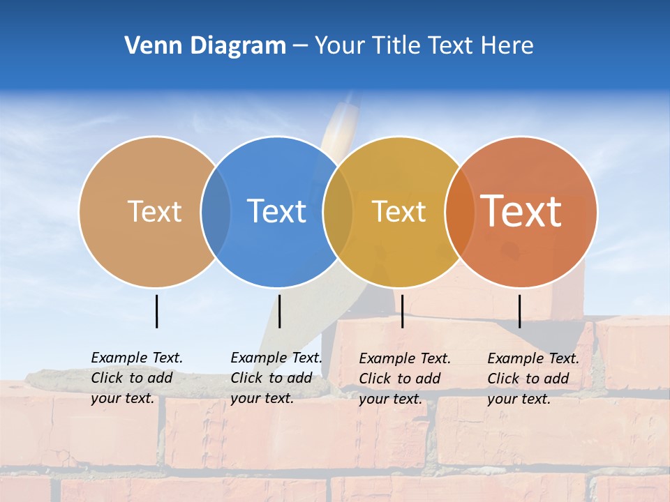 A Brick Wall With A Shovel On Top Of It PowerPoint Template