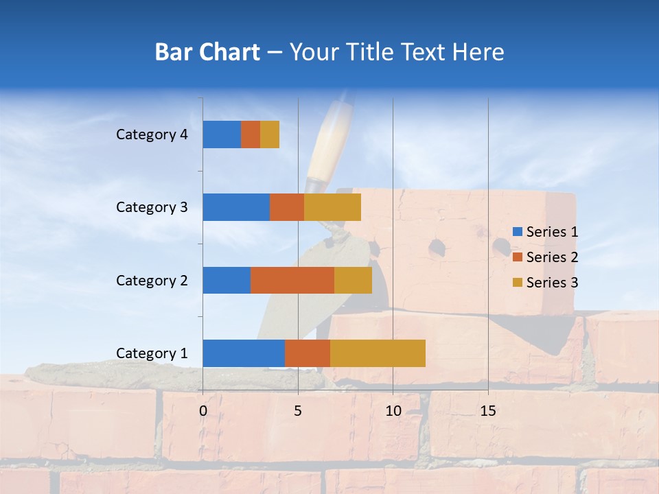 A Brick Wall With A Shovel On Top Of It PowerPoint Template