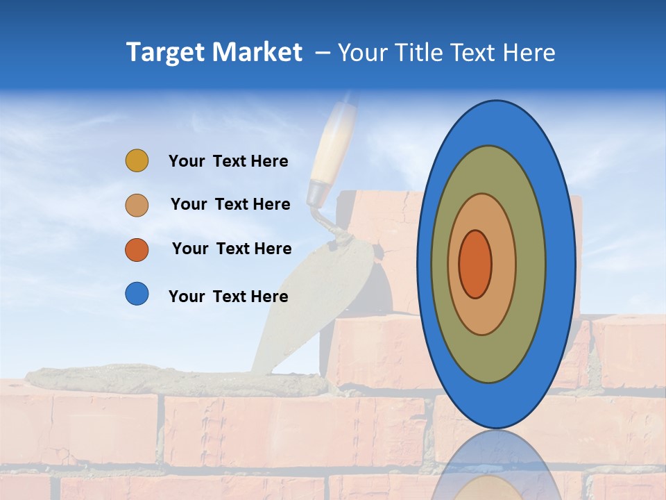 A Brick Wall With A Shovel On Top Of It PowerPoint Template