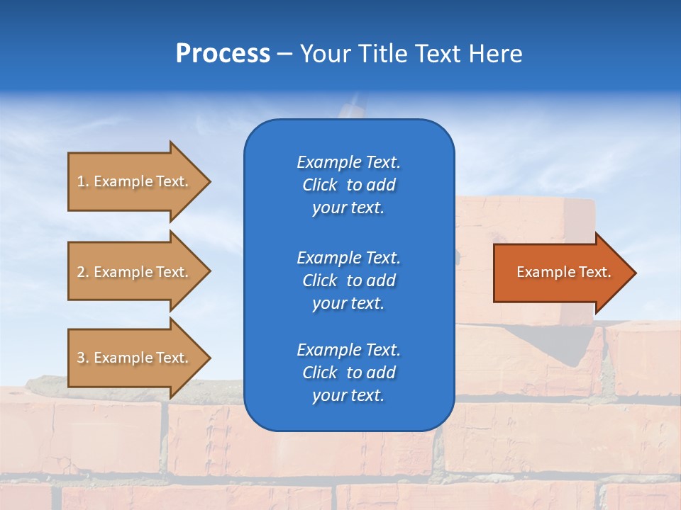 A Brick Wall With A Shovel On Top Of It PowerPoint Template