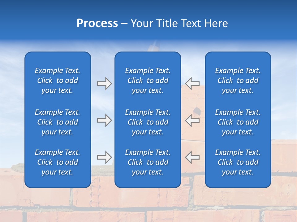 A Brick Wall With A Shovel On Top Of It PowerPoint Template