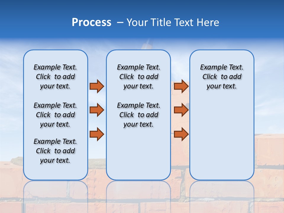 A Brick Wall With A Shovel On Top Of It PowerPoint Template