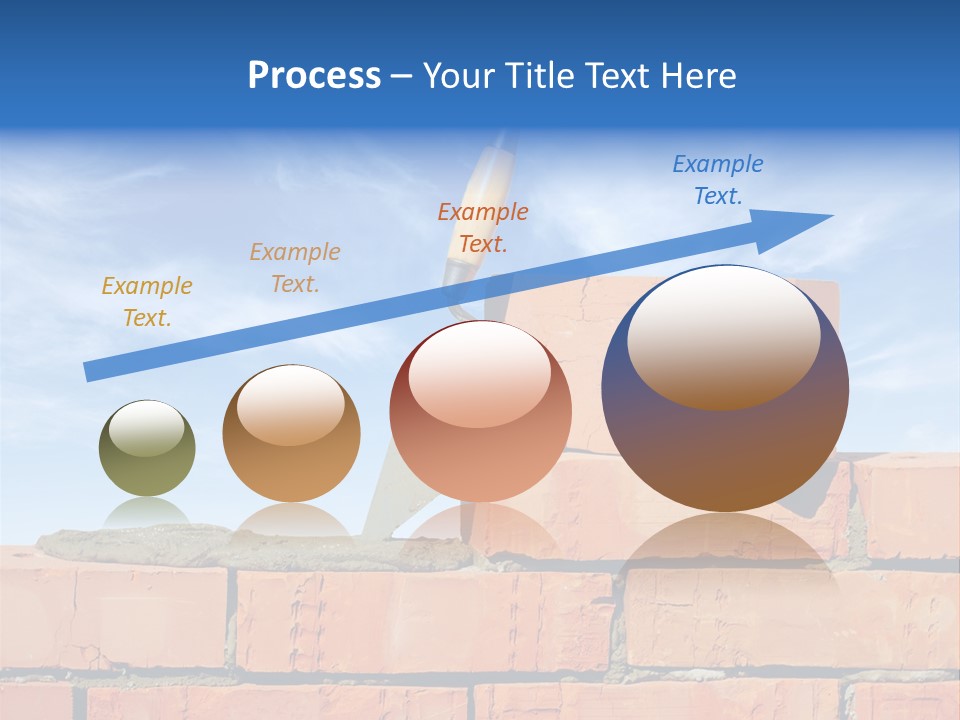 A Brick Wall With A Shovel On Top Of It PowerPoint Template