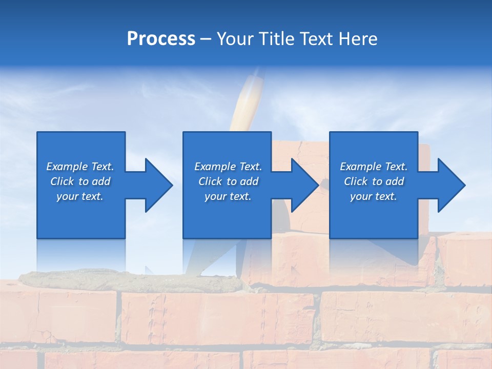 A Brick Wall With A Shovel On Top Of It PowerPoint Template