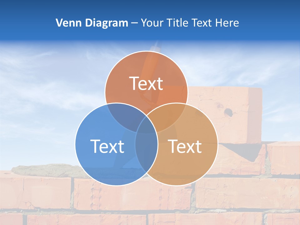 A Brick Wall With A Shovel On Top Of It PowerPoint Template