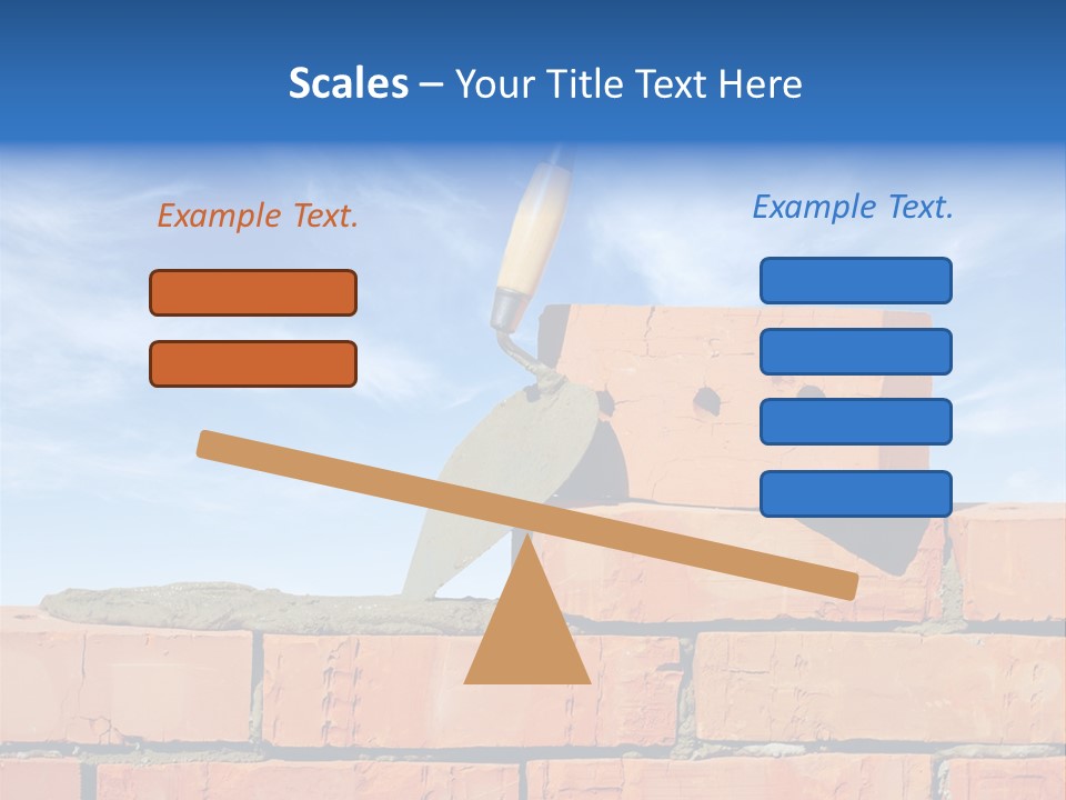 A Brick Wall With A Shovel On Top Of It PowerPoint Template